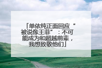 单依纯正面回应“被说像王菲”：不可能成为和超越前辈，我想致敬他们