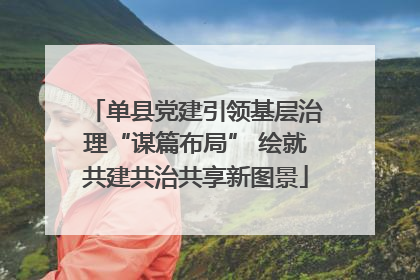 单县党建引领基层治理“谋篇布局” 绘就共建共治共享新图景