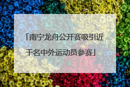 南宁龙舟公开赛吸引近千名中外运动员参赛