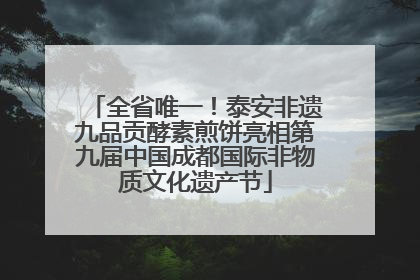 全省唯一！泰安非遗九品贡酵素煎饼亮相第九届中国成都国际非物质文化遗产节