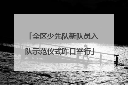 全区少先队新队员入队示范仪式昨日举行