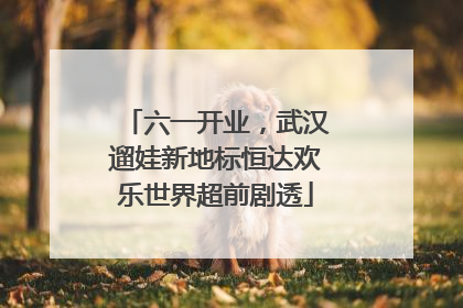 六一开业，武汉遛娃新地标恒达欢乐世界超前剧透