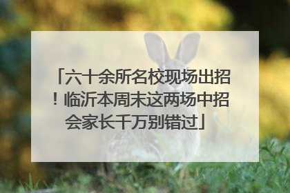 六十余所名校现场出招！临沂本周末这两场中招会家长千万别错过