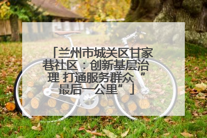 兰州市城关区甘家巷社区：创新基层治理 打通服务群众“最后一公里”