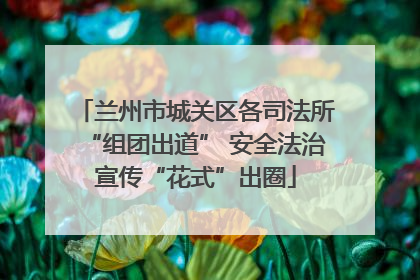 兰州市城关区各司法所“组团出道” 安全法治宣传“花式”出圈