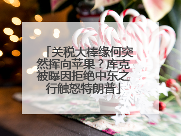 关税大棒缘何突然挥向苹果？库克被曝因拒绝中东之行触怒特朗普