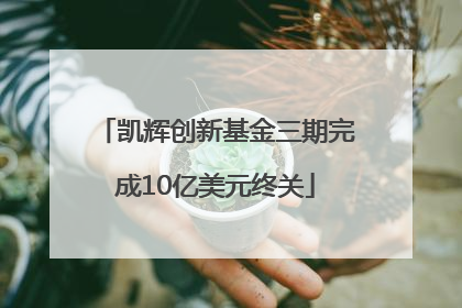 凯辉创新基金三期完成10亿美元终关