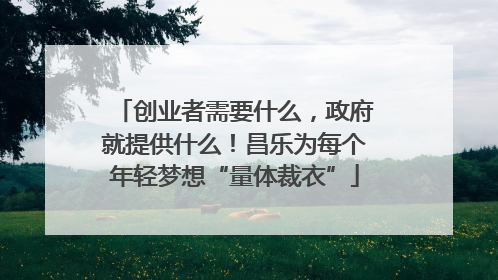 创业者需要什么，政府就提供什么！昌乐为每个年轻梦想“量体裁衣”