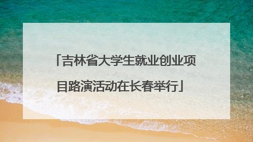 吉林省大学生就业创业项目路演活动在长春举行