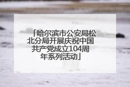 哈尔滨市公安局松北分局开展庆祝中国共产党成立104周年系列活动