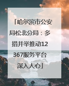 哈尔滨市公安局松北分局：多措并举推动12367服务平台深入人心