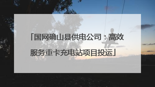 国网确山县供电公司：高效服务重卡充电站项目投运