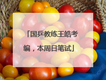 国乒教练王皓考编，本周日笔试