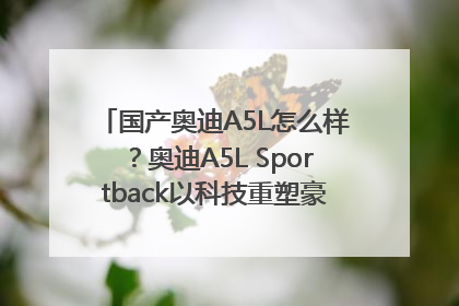 国产奥迪A5L怎么样？奥迪A5L Sportback以科技重塑豪华运动轿车市场格局