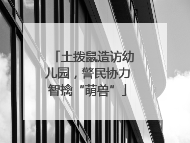 土拨鼠造访幼儿园，警民协力智擒“萌兽”