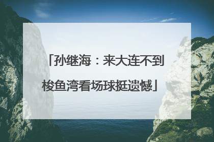 孙继海：来大连不到梭鱼湾看场球挺遗憾