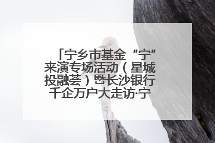 宁乡市基金“宁”来演专场活动（星城投融荟）暨长沙银行千企万户大走访·宁乡专场活动举行
