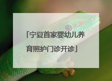 宁夏首家婴幼儿养育照护门诊开诊