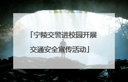 宁陵交警进校园开展交通安全宣传活动