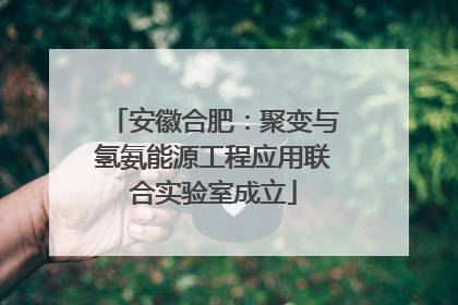 安徽合肥：聚变与氢氨能源工程应用联合实验室成立