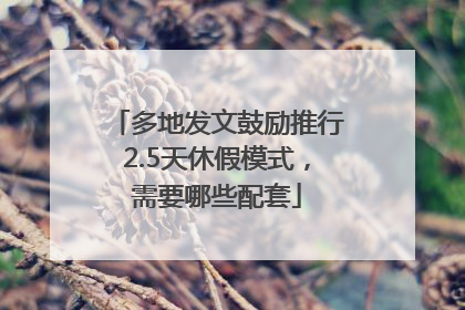 多地发文鼓励推行2.5天休假模式，需要哪些配套