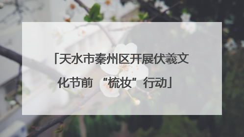 天水市秦州区开展伏羲文化节前 “梳妆”行动