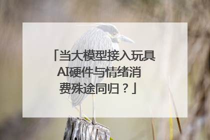 当大模型接入玩具 AI硬件与情绪消费殊途同归？