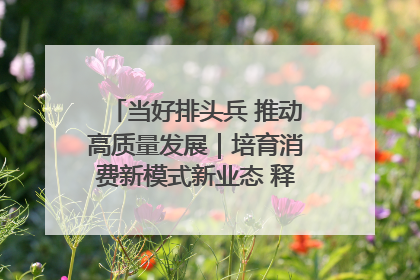 当好排头兵 推动高质量发展｜培育消费新模式新业态 释放经济增长新动能
