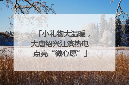 小礼物大温暖，大唐绍兴江滨热电点亮“微心愿”