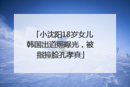 小沈阳18岁女儿韩国出道照曝光，被指撞脸孔孝真