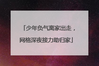 少年负气离家出走，网格深夜接力助归家
