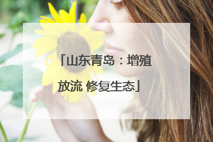 山东青岛：增殖放流 修复生态