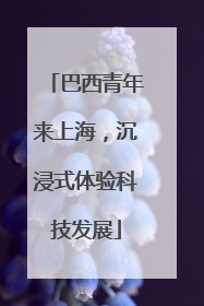 巴西青年来上海，沉浸式体验科技发展
