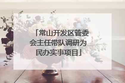 常山开发区管委会主任带队调研为民办实事项目