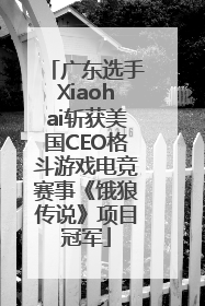 广东选手Xiaohai斩获美国CEO格斗游戏电竞赛事《饿狼传说》项目冠军