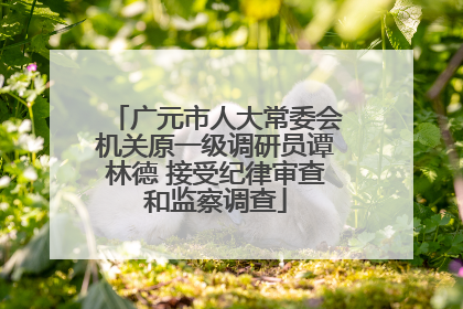 广元市人大常委会机关原一级调研员谭林德 接受纪律审查和监察调查