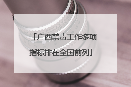 广西禁毒工作多项指标排在全国前列