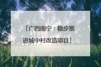广西南宁：稳步推进城中村改造项目