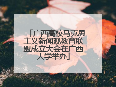 广西高校马克思主义新闻观教育联盟成立大会在广西大学举办