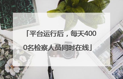 平台运行后，每天4000名检察人员同时在线