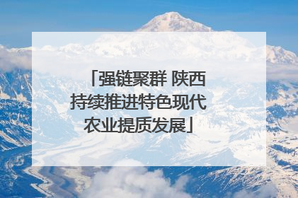 强链聚群 陕西持续推进特色现代农业提质发展