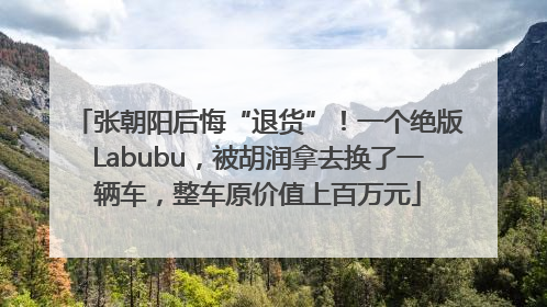 张朝阳后悔“退货”！一个绝版Labubu，被胡润拿去换了一辆车，整车原价值上百万元