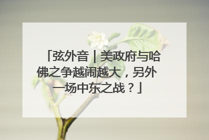 弦外音｜美政府与哈佛之争越闹越大，另外一场中东之战？