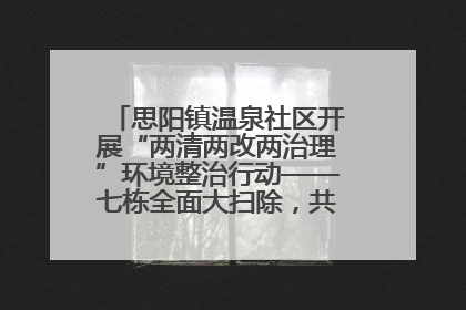 思阳镇温泉社区开展“两清两改两治理”环境整治行动——七栋全面大扫除，共建洁净家园