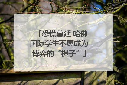 恐慌蔓延 哈佛国际学生不愿成为博弈的“棋子”