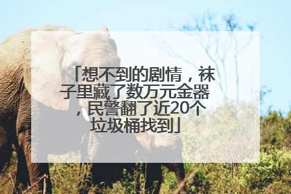 想不到的剧情，袜子里藏了数万元金器，民警翻了近20个垃圾桶找到