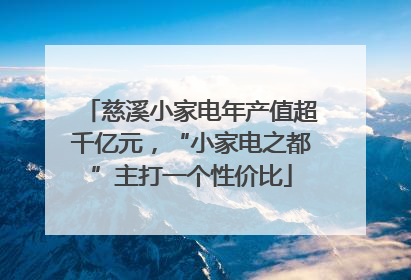 慈溪小家电年产值超千亿元，“小家电之都”主打一个性价比