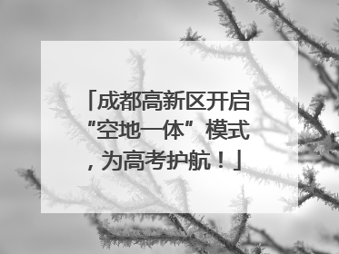 成都高新区开启“空地一体”模式，为高考护航！
