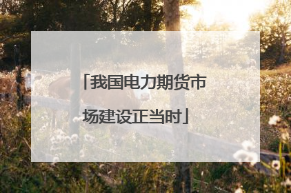我国电力期货市场建设正当时