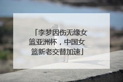李梦因伤无缘女篮亚洲杯，中国女篮新老交替加速